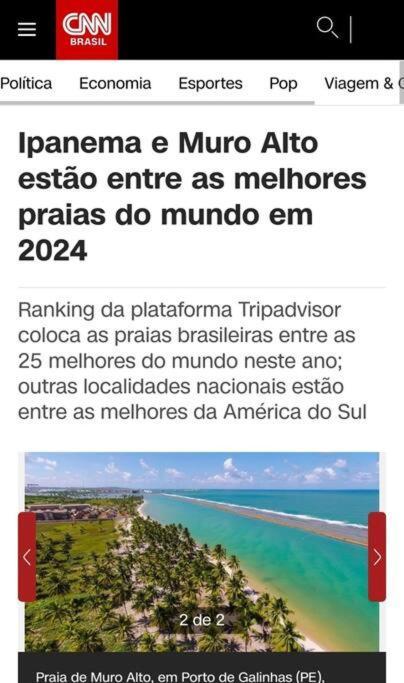 Apt Beira Mar Em Muro Alto Ao Lado Do Nanai Pôrto das Galinhas Eksteriør bilde